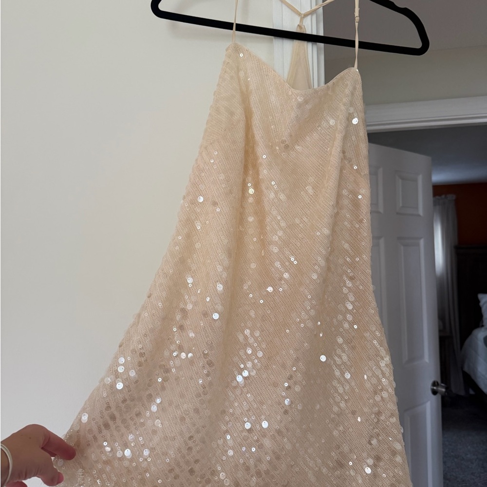 Abercrombie & Fitch Champagne Sequin mini dress